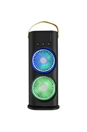 Çift Fanlı Su Buharlı Serinletici USB Şarjlı Sessiz Masaüstü Fan