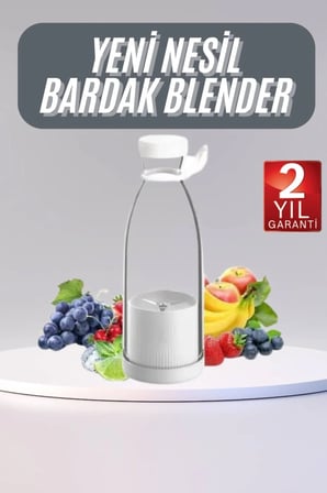 Portatif Smoothie Blender Kablosuz Şarjlı Mini Meyve Hazırlayıcı