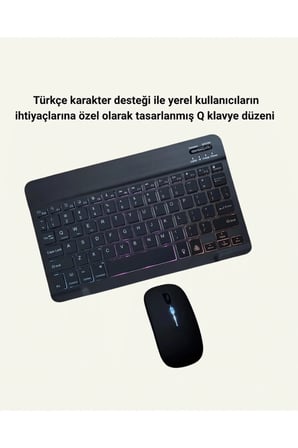 SAYARMRKT Kablosuz RGB Klavye Mouse Seti Q Klavye 7000 DPI Ergonomik Çok Renkli