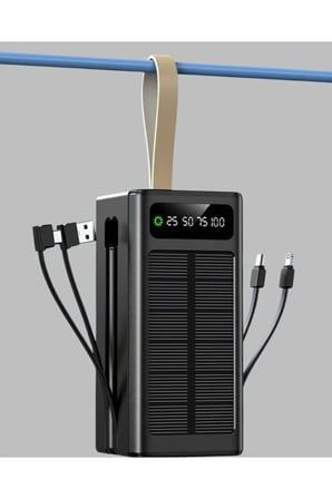 Taşınabilir Güneş Panelli Powerbank Çoklu Cihaz Şarj Destekli