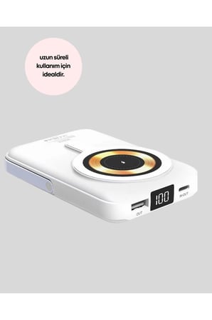 MagSafe Uyumlu Kablosuz Powerbank Hızlı Şarj Özellikli