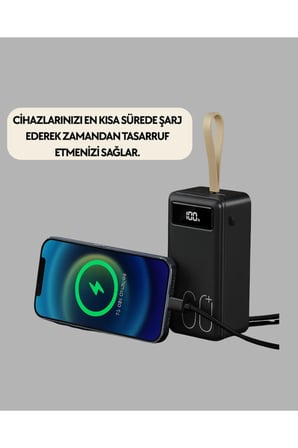 4 Çıkışlı Hızlı Şarj Destekli Taşınabilir Powerbank