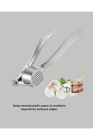 Ergonomik Saplı Metal Sarımsak Presi Yüksek Ezme Performansı