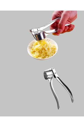 Ergonomik Saplı Metal Sarımsak Presi Yüksek Ezme Performansı