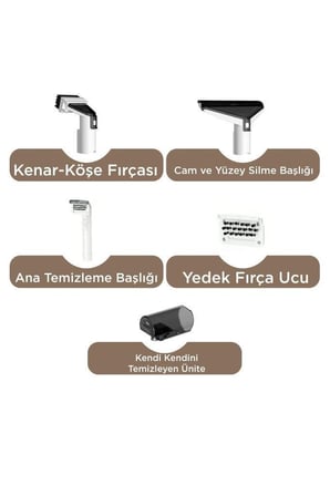 Premium Mutfak Makinesi Ev Aleti Buharlı Temizleyici Halı Koltuk TCC01 Siyah