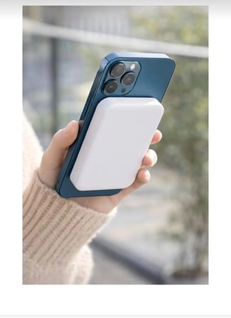 Premium Powerbank Magsafe Uyumlu Kablosuz Şarj Beyaz 10000 mAh