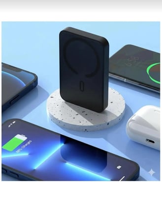 Premium 10000 mAh Magsafe Uyumlu Kablosuz Hızlı Şarj Powerbank Siyah