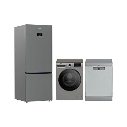 Beko Çeyiz Seti (670475 Eı Buzdolabı+ Bm 4144 Ok I Bulaşık Makinesi + Cmx 10120 S Çamaşır Makinesi)