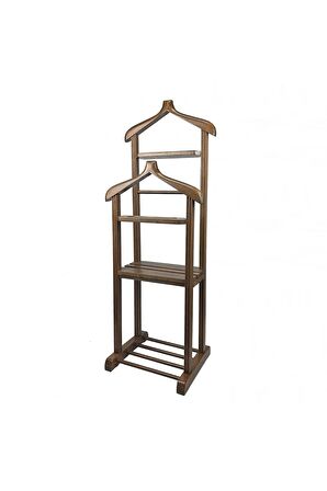 Adalı Mobilya Çift Tepeli Dilsiz Uşak Cilalı Ceviz Double Sehpalı