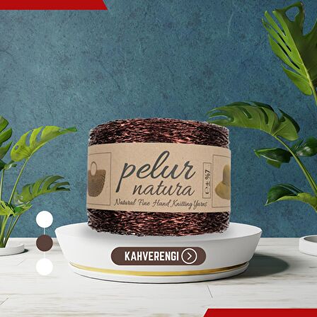 Kahverengi Metalik Büküm Çanta Supla Hobi Dekorasyon Örgü Kağıt İp
