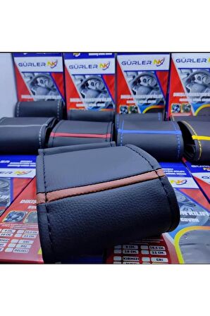 Universal Oto Deri Dikmeli Direksiyon Kılıfı Soft Kahverengi Yüzüklü A Plus