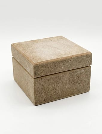 Kales01 Ham Ahşap Takı Kutusu 10x10x7 cm Menteşeli Kapaklı Boyamalık MDF Hobi Saklama Kutusu