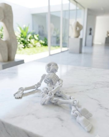3D Yazıcı Hareketli İ̇Skelet Figürü – Mafsallı Masaüstü Stres Oyuncağı Ve Dekoratif Obje (3 X 10 Cm)