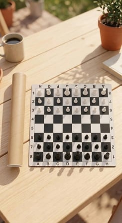 Kales01 50x50 cm Rulo Satranç Takımı Taşınabilir Silindir Kutulu Büyük Boy