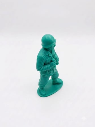 Kales01 Asker Figürü Dekoratif Obje Yeşil 3D Baskı 7 cm