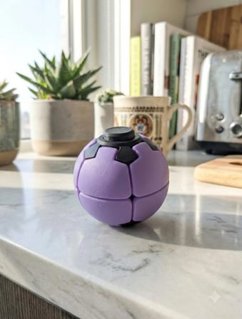 özel tasarım 3d küresel spinball - ses yapmayan rulmansız fidget oyuncak