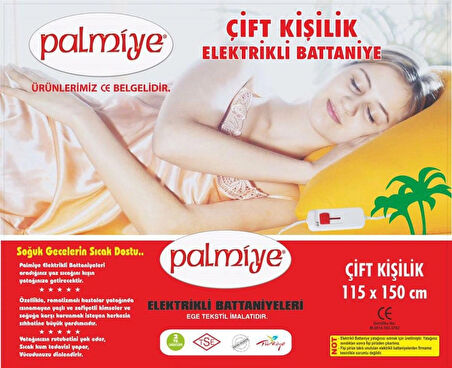 Palmiye Çift Kişilik Elektrikli Battaniye