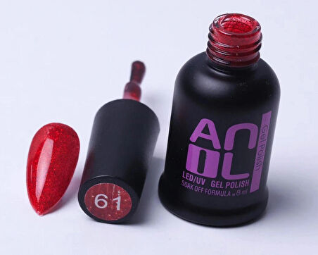 Kalıcı Oje Simli Renk Kirmizi 10ml No:61