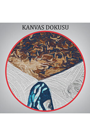 Mustafa Kemal Atatürk'ün Yağlıboya Görünümlü Portre Çizimi Dekoratif Kanvas TabloDD