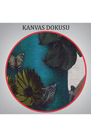 Sürreal Şapkalı Geyik Dekoratif Duvar Yüksek Kaliteli Kanvas Canvas Tablo