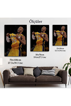 Kobe Bryant Los Angeles Lakers Kanvas Yüksek Kaliteli Kanvas Canvas Tablo Tabloları