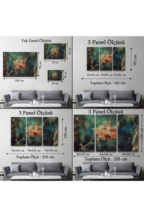 .yy Salıncakta Sallanan Kadın Yüksek Kaliteli Kanvas Canvas Tablo Tablolarısu