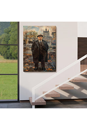 Vladimir Lenin Sovyet Dönemi Rusya Dekoratif Duvar Tablosu