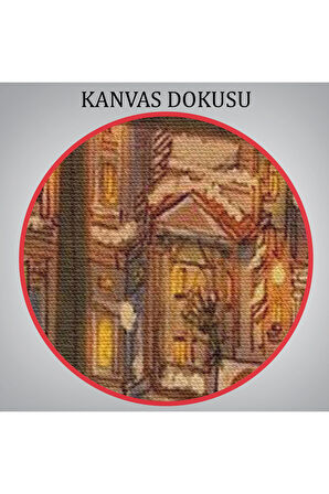 Cam Önünde Kar Keyfi Duvar Yüksek Kaliteli Kanvas Canvas Tablo Tabloları