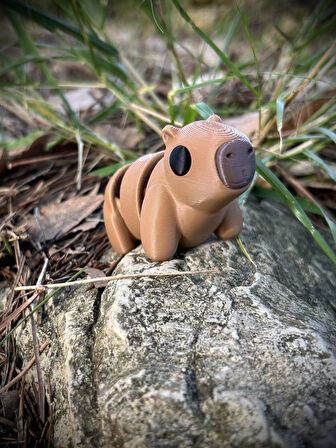 Kapibara Oyuncak -Tropikal Nehirlerinin Gizemli Dostu.🦫🐹 3d Hareketli Organik Model - Orta Boy