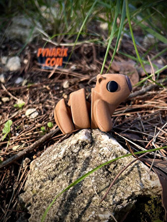 Kapibara Oyuncak -Tropikal Nehirlerinin Gizemli Dostu.🦫🐹 3d Hareketli Organik Model - Orta Boy