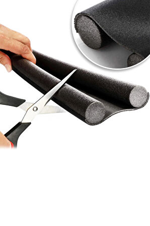 Kapı Altı Sünger Boşluk Kapatıcı - Rüzgar, Toz ve Gürültü Önleyici - 85 cm – Siyah