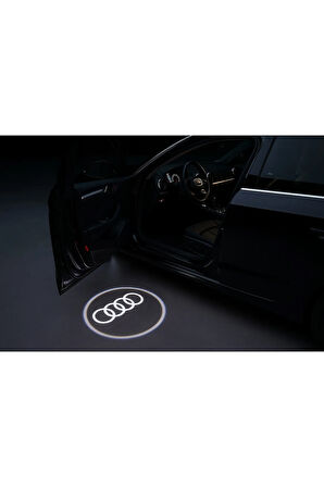 Audi Kapı Altı Logo Kapı Altı Led Mesafe Sensörlü Pilli Yapıştırmalı Yeni Nesil