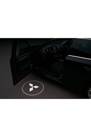 Mitsubishi Kapı Altı Logo Kapı Altı Led Mesafe Sensörlü Pilli Yapıştırmalı Yeni Nesil