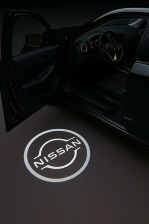 Nissan Kapı Altı Logo Kapı Altı Led Mesafe Sensörlü Pilli Yapıştırmalı Yeni Nesil