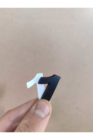 Yapışkanlı Kapı Numarası Kapı No Siyah Küçük Boy 50 mm 5cm Siyah Renk Numaralar 1 Adet