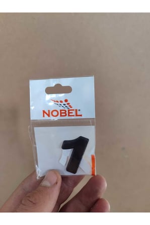 Yapışkanlı Kapı Numarası Kapı No Siyah Küçük Boy 50 mm 5cm Siyah Renk Numaralar 1 Adet
