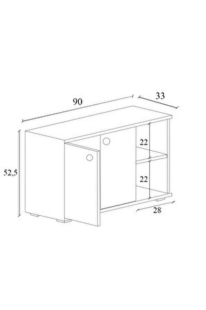 Şila Ayakkabılık Kapı Önü Vestiyer 2 Kapaklı Dolap