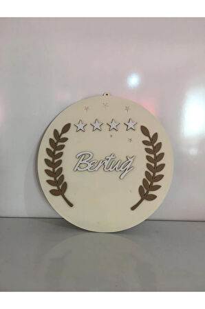 Özel Konsept Tasarım Isimli Bebek Çocuk Kapı Süsü