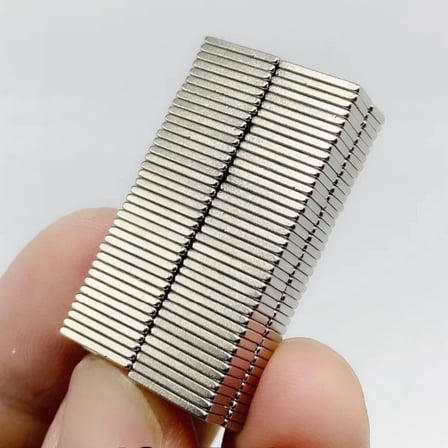 100 Adet 15x10x1.5 Mm Köşeli Neodyum Mıknatıs N35 Magnet Dayanıklı Nikel Kaplama