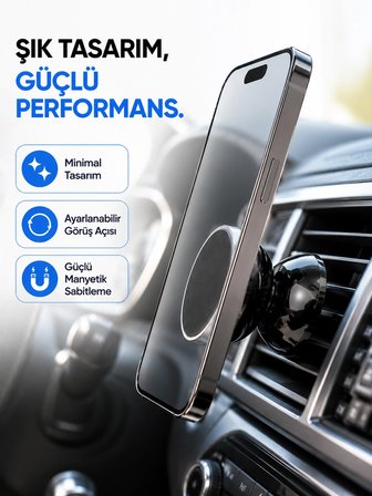 Manyetik Araç İçi Telefon Tutucu Güçlü Mıknatıslı