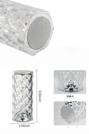 Yeni Nesil Modern Kristal Masa Ve Gece Lambası Dokunmatik Renk Değiştirebilen