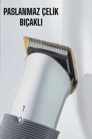4 Taraklı Profesyonel Şarjlı Saç Ve Sakal Kesme Tıraş Makinesi Seti