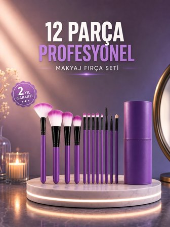 12’li Profesyonel Makyaj Fırça Seti Ultra Yumuşak Sen Kıllı