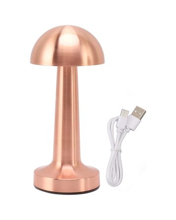 Şarjlı Led Masa Lambası 3 Kademe Dokunmatik Bronz Modern Tasarım