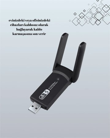 Usb 3.0 Wireless Adaptör – 2.4ghz & 5ghz Destekli