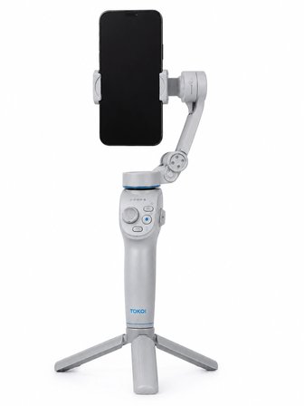 3 Eksen Telefon Gimbal Stabilizer Yapay Zeka Takipli Katlanabilir Dahili Dolgu Işıklı Video Sabitley