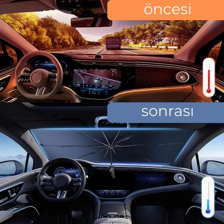 Honda City, Opel Astra, Peugeot 308, Citroen C4, Fiat Linea Uyumlu Oto Şemsiye