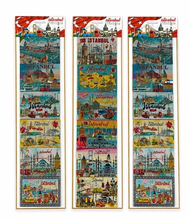 İstanbul Temalı Silikon Buzdolapı Süsü Magnet 6'lı Set Alk5809