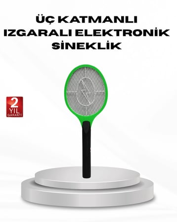 Yüksek Gerilimli Elektronik Sinek Raket – Sessiz, Kimyasız Ve Güvenli Kullanım