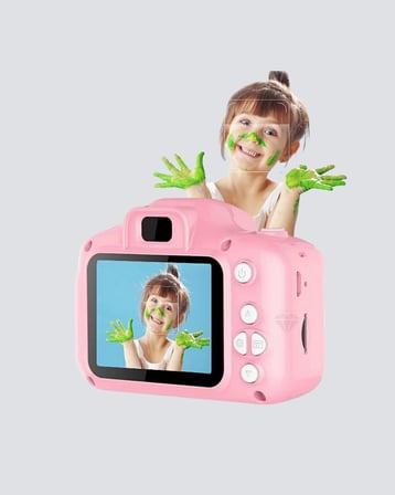 Mini Dijital Çocuk Kamerası 8mp Hd Ekranlı 1080p Video Ve Şarjlı